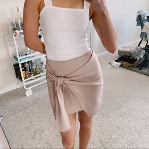 Vestique Blush Pink Mini Tie Skirt